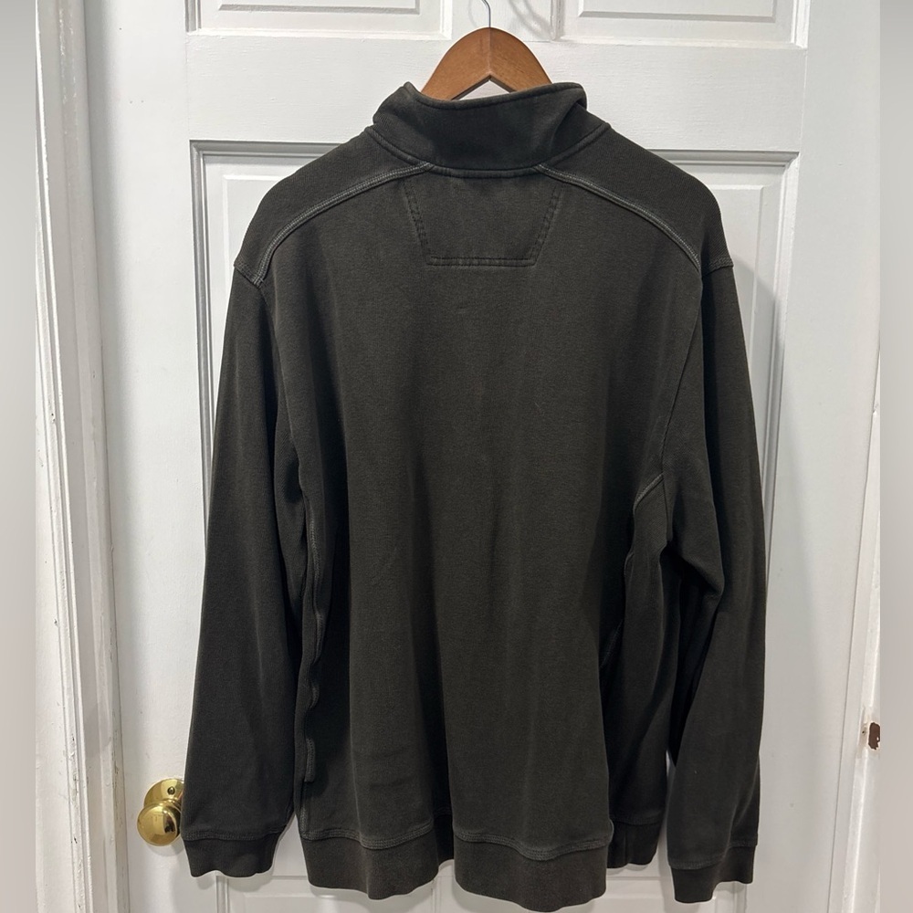 Tommy Bahama Men’s Tobago Bay Half Zip Sweatshirt Size XL Black 100% Cotton - Picture 6 of 7